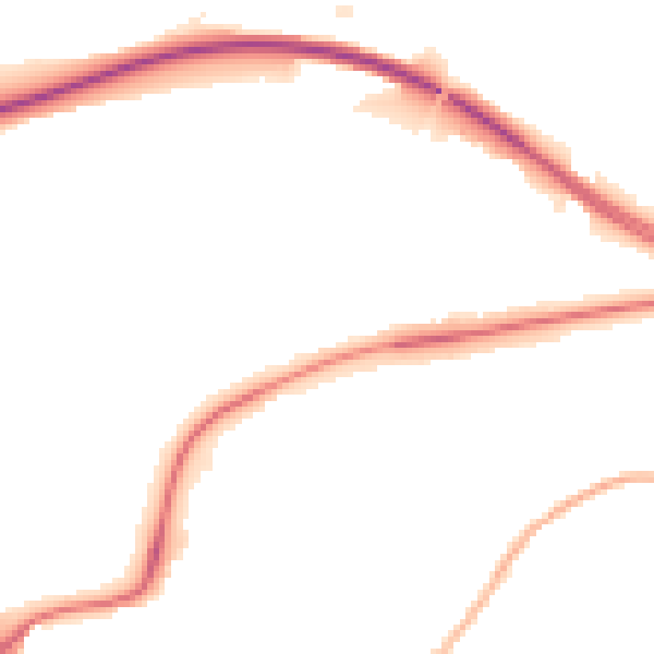 Night-time road noise heatmap for BD23 6DP