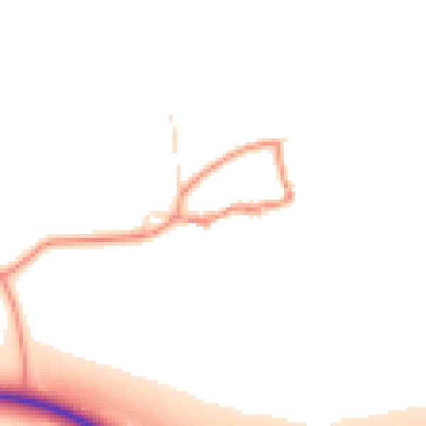 Daytime road noise heatmap for BD23 6EH