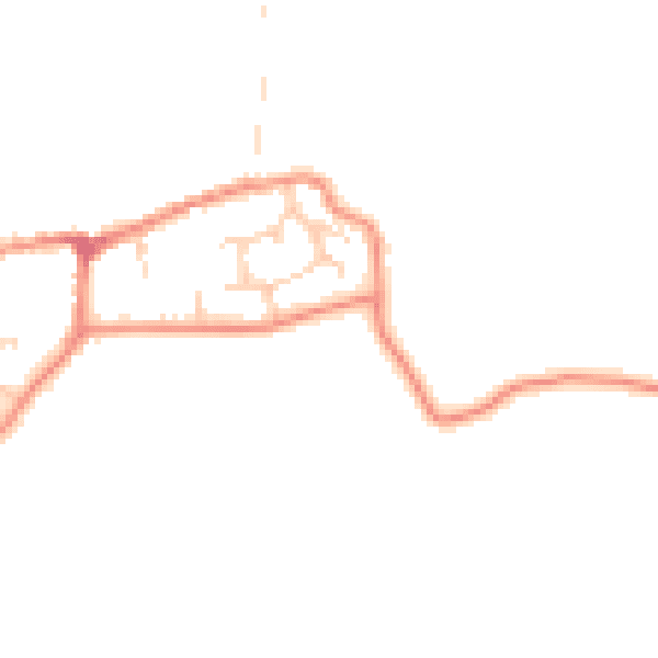 Daytime road noise heatmap for BD23 6FN