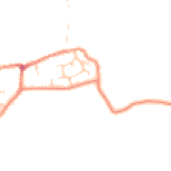 Daytime road noise heatmap for BD23 6FR