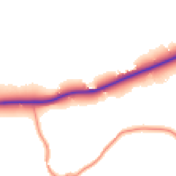 Daytime road noise heatmap for BD23 6HE