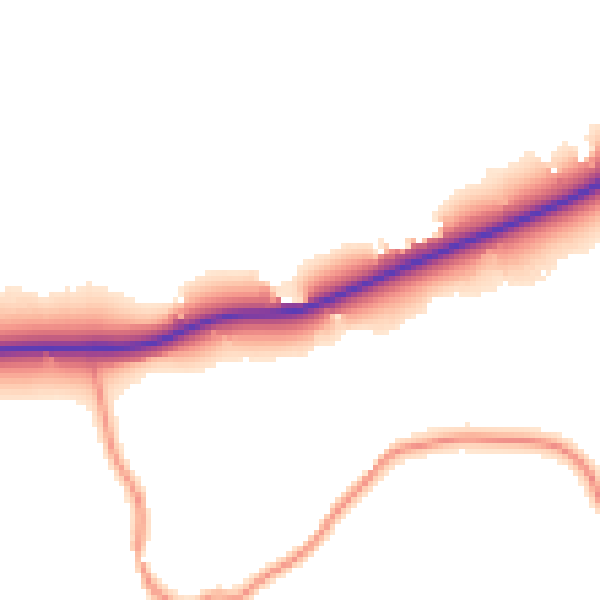 Daytime road noise heatmap for BD23 6HF