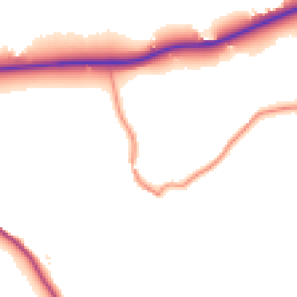 Daytime road noise heatmap for BD23 6HH