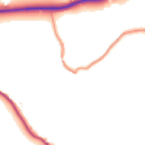 Daytime road noise heatmap for BD23 6HJ