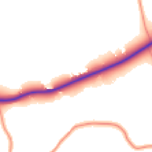 Daytime road noise heatmap for BD23 6HQ