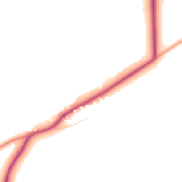 Daytime road noise heatmap for BD23 6LB