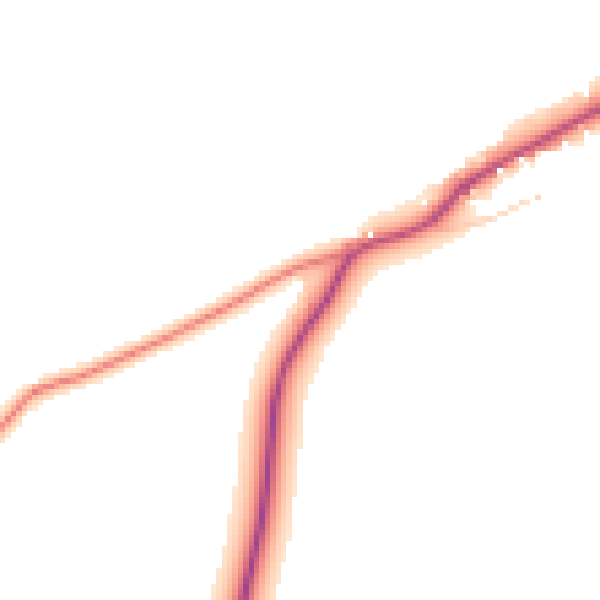 Daytime road noise heatmap for BD23 6LQ