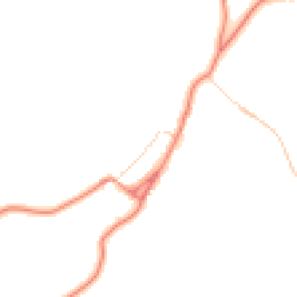 Daytime road noise heatmap for BD23 6LX
