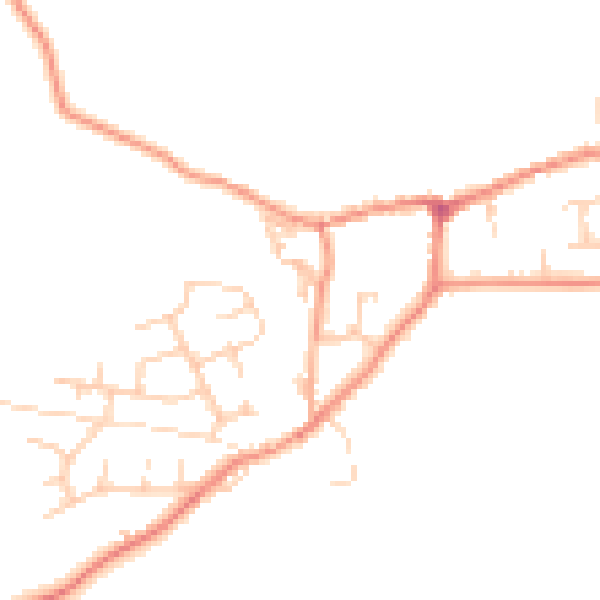 Daytime road noise heatmap for BD23 6NG