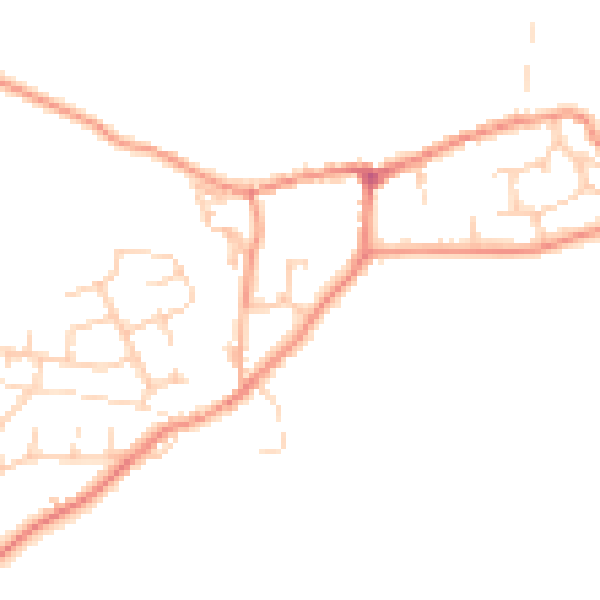 Daytime road noise heatmap for BD23 6RP