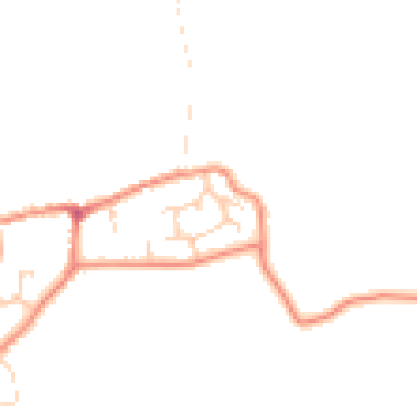 Daytime road noise heatmap for BD23 6SA