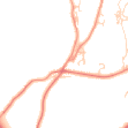 Daytime road noise heatmap for BD24 0AQ
