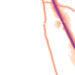 Daytime road noise heatmap for BD24 0DY