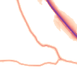 Daytime road noise heatmap for BD24 0DZ