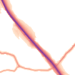 Daytime road noise heatmap for BD24 0EA