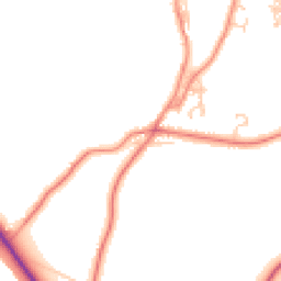 Daytime road noise heatmap for BD24 0FF
