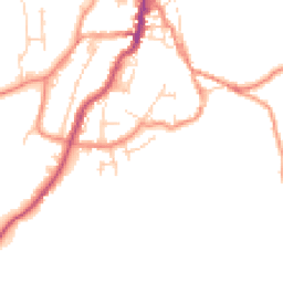 Daytime road noise heatmap for BD24 9AQ