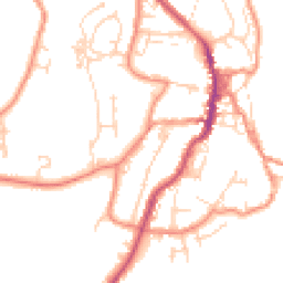 Daytime road noise heatmap for BD24 9BN