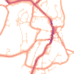 Daytime road noise heatmap for BD24 9BW