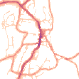 Daytime road noise heatmap for BD24 9DW