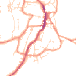 Daytime road noise heatmap for BD24 9DY