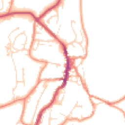 Daytime road noise heatmap for BD24 9EB