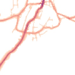 Daytime road noise heatmap for BD24 9FE