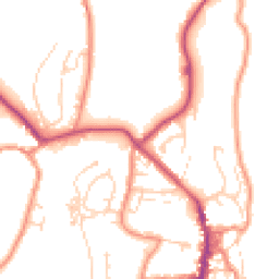 Daytime road noise heatmap for BD24 9JN