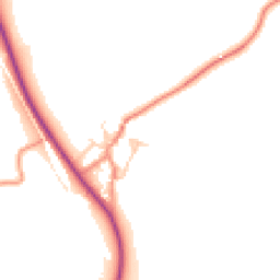 Daytime road noise heatmap for BD24 9PF