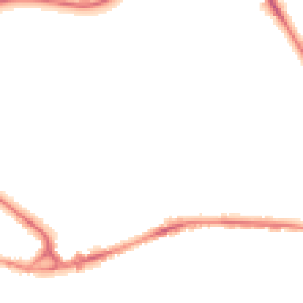 Night-time road noise heatmap for BD3 0AG