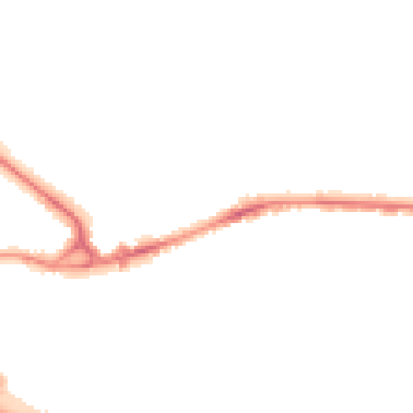 Night-time road noise heatmap for BD3 0AJ