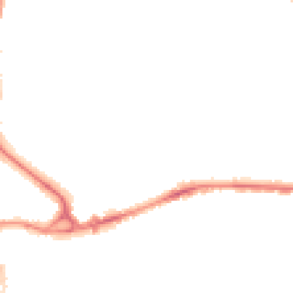 Night-time road noise heatmap for BD3 0AL