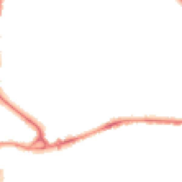 Night-time road noise heatmap for BD3 0AW