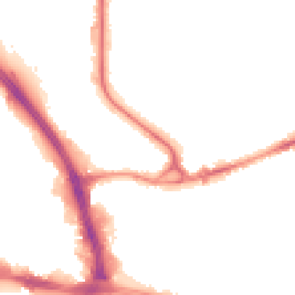 Night-time road noise heatmap for BD3 0BG