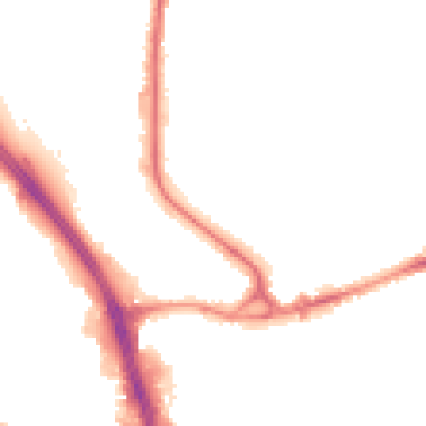 Night-time road noise heatmap for BD3 0BW