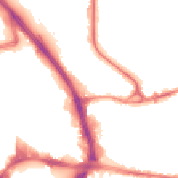 Night-time road noise heatmap for BD3 0DB