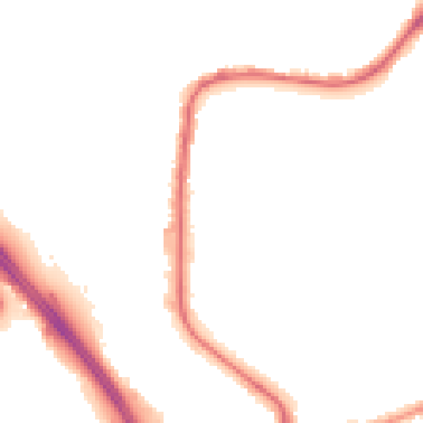 Night-time road noise heatmap for BD3 0DN
