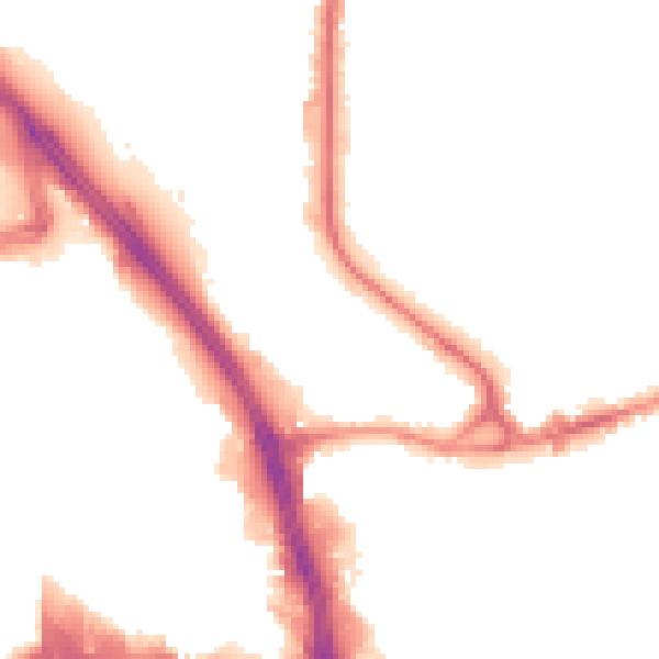 Night-time road noise heatmap for BD3 0DP