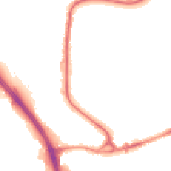 Night-time road noise heatmap for BD3 0EA