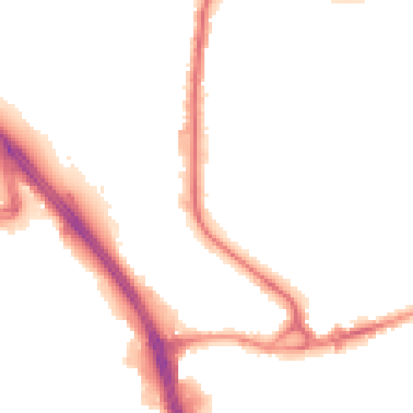 Night-time road noise heatmap for BD3 0EB