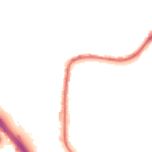 Night-time road noise heatmap for BD3 0JU