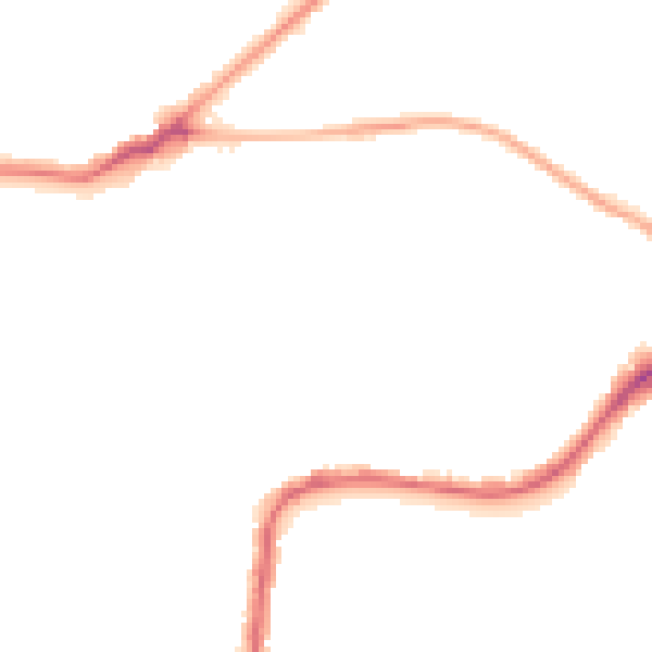 Night-time road noise heatmap for BD3 0LL