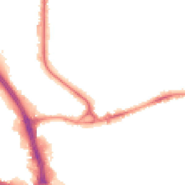 Night-time road noise heatmap for BD3 0RG