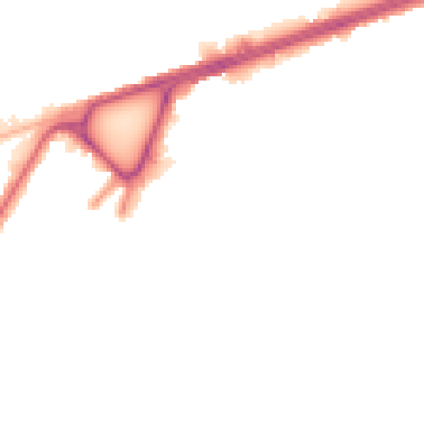 Night-time road noise heatmap for BD3 7FD