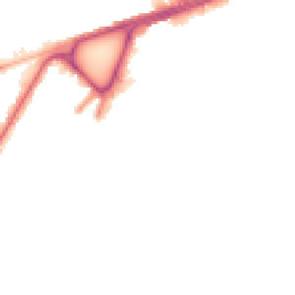 Night-time road noise heatmap for BD3 7FF