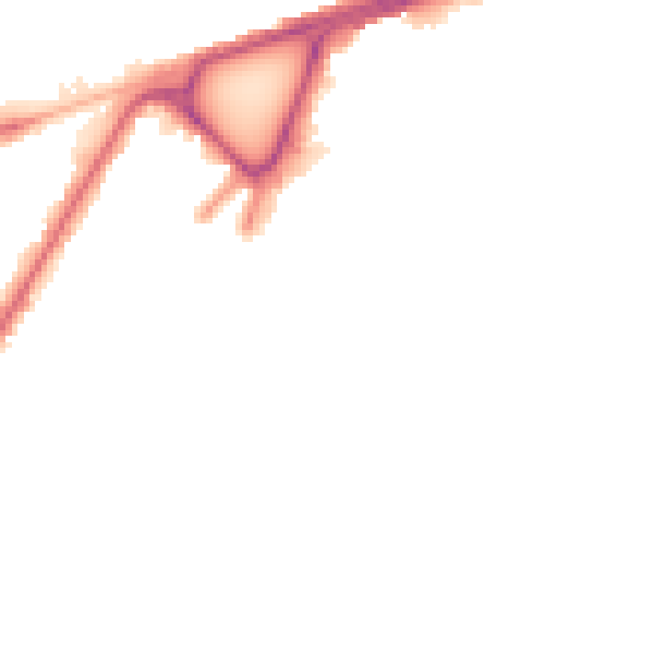 Night-time road noise heatmap for BD3 7FH