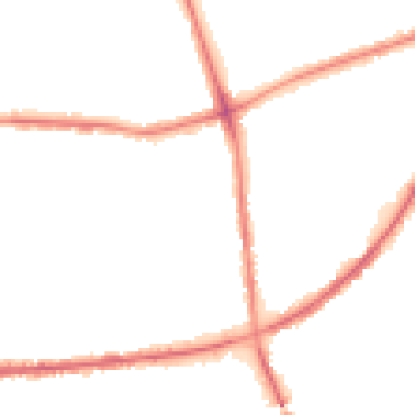 Night-time road noise heatmap for BD3 8AE