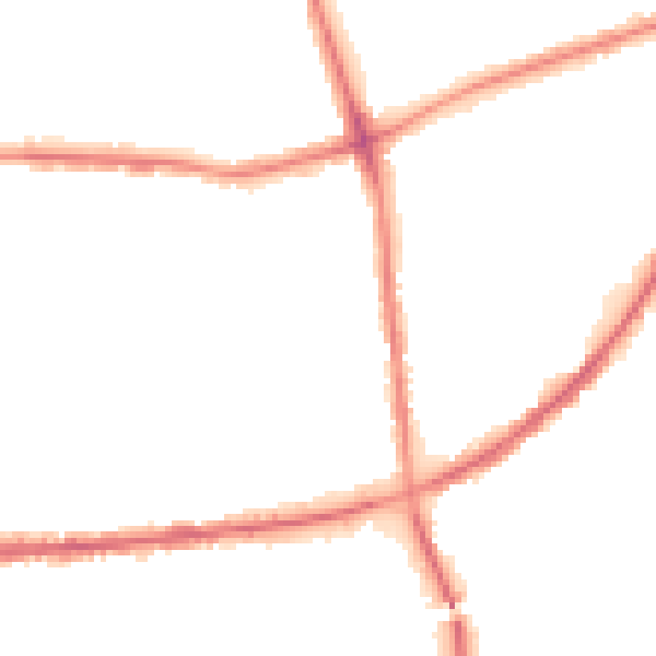 Night-time road noise heatmap for BD3 8AP