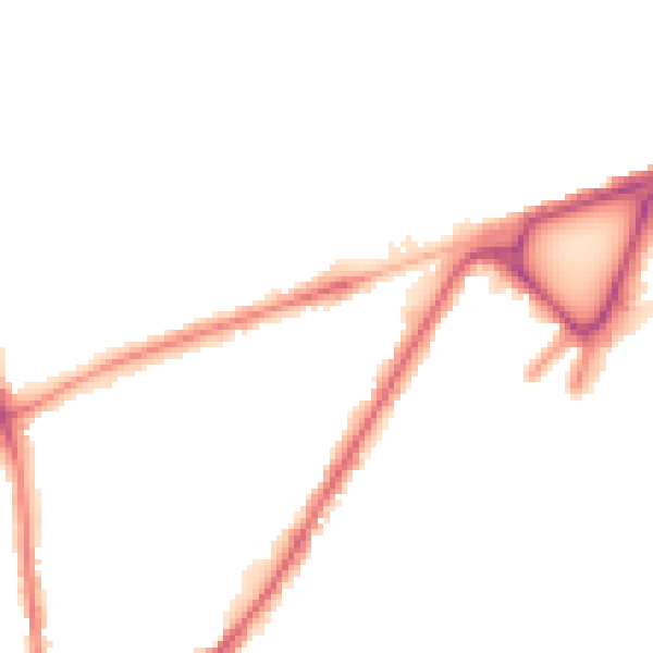Night-time road noise heatmap for BD3 8JT