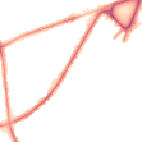 Night-time road noise heatmap for BD3 8NF